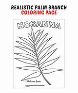 Palm Branch Printable Coloring Page sketch template