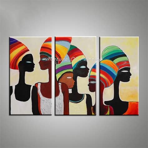 Mintura Art Decorative Wall Painting African Woman Paintings Modern Abstract Oil Painting Canvas ...