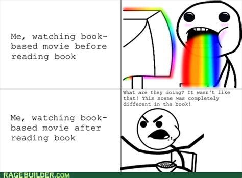 Books vs. Movies | Book memes, Book fandoms, Book lovers