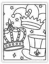 Mardi Gras Coloring Pages Free PDF Printables  Simply Love sketch template