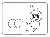 Cute Caterpillar Coloring Page sketch template