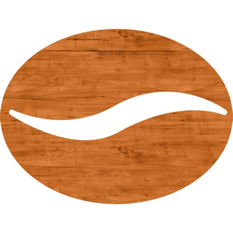 Seamless wood coffee bean 2 icon - Free seamless wood coffee icons - Seamless wood icon set