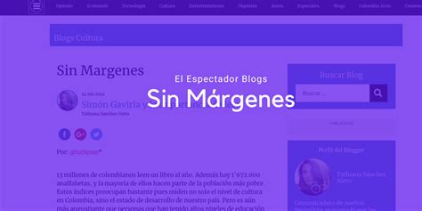 El Espectador Blogs – Sin Márgenes [Without Margins] – Tathiana Sánchez