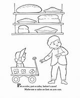 BlueBonkers  Nursery Rhymes Coloring Page Sheets Pat A Cake 1 sketch template
