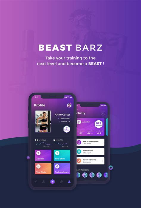 Ознакомьтесь с этим проектом @Behance: «BEAST BARZ - sport/fitness app» https://www.behance.net ...
