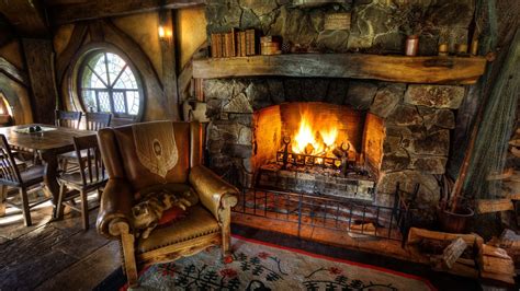 Download Fireplace Zoom Background Wooden Chairs | Wallpapers.com