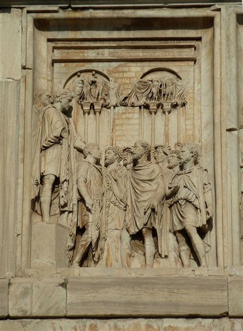 Rome, Italy Arch of Constantine (attic relief panel depicting Marcus Aurelius) | Arch of ...