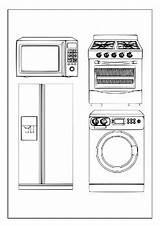 Household Harmony Printable Home Appliances Coloring Pages Collection  sketch template