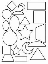 Shapes Coloring Shape Pages Toddlers Triangle Color Diamond Basic  sketch template