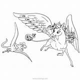 Unicorn Lyria From Mia And Me Coloring Pages  XColoringscom sketch template