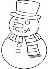 Snowman Coloring Pages Easy sketch template