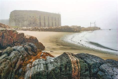 Fort Popham in the Fog - This abandoned fort is part of Popham Beach State Park in Maine ...