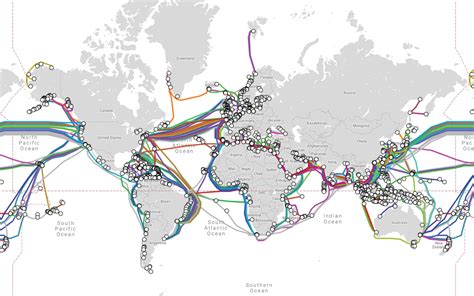 Map of submarine cables and connecting points (from: submarinecablemap.com) : r/MapPorn