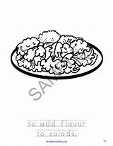 Cooking Herbs & Spices Coloring Book Level B  Made By Teachers sketch template