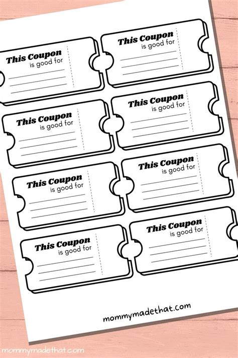 Lots of Blank Coupon Templates (Free Printables!) | Coupon template, Free coupon template ...