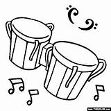 Bongo Drums Coloring Page  Color Bongos sketch template