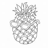 Coloring Pages  Hipster Pineapple Page Doodle Illustration sketch template