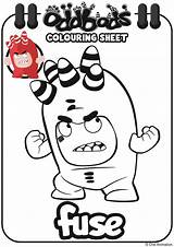 Oddbods Printable Coloring Pages sketch template