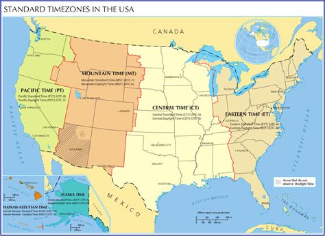 Time Zone Map Of Us Printable Time Zone Map United States Time Zone Map
