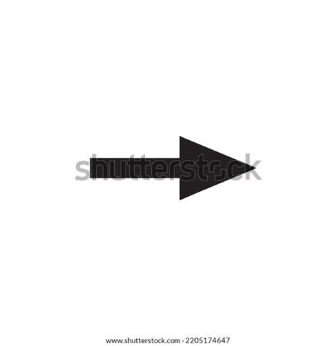 Black Arrow Icon Pointing Right Stock Vector (Royalty Free) 2205174647 | Shutterstock