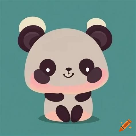 Cute panda in vector art style