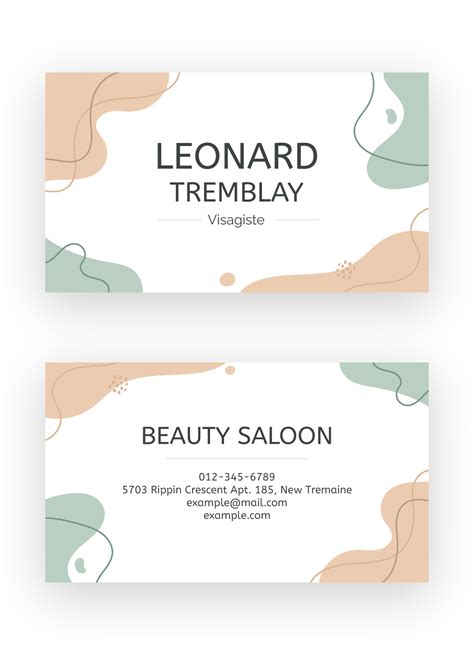 Beauty Salon Business Cards Designs