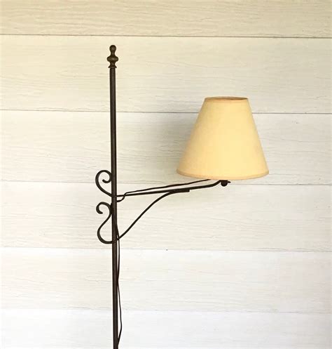 Floor Lamp Forged Iron Early American Black Wrought Iron | Etsy | Adjustable lighting, Lamp ...