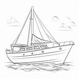 Yacht coloring page – Coloring Corner sketch template