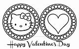 Free Hello Kitty Valentine Coloring Pages Download  sketch template