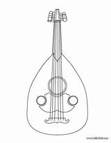 Color Online Mandolin Coloring Page sketch template