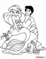 Ariel And Flounder Coloring Pages sketch template