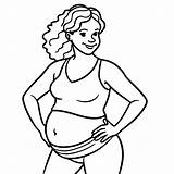Pregnant woman coloring Pages 51003303 Vector Art At Vecteezy sketch template