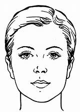 Lady Face  Coloring Pages sketch template