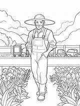 Coloring Pages For Kids Farm Fun With A Cartoon Farmer  sketch template