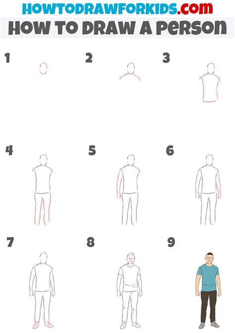 How to Draw a Person Step by Step | Drawing people, Drawings, Draw