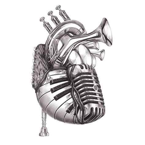 Heart of Music from Jake Weidmann Artist and Master Penman Music Tattoo ...