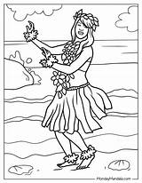 Hula Coloring Pages sketch template