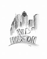Houston Skyline Coloring Page Pages sketch template