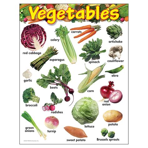 Vegetables Learning Chart - T-38248 | Trend Enterprises Inc.