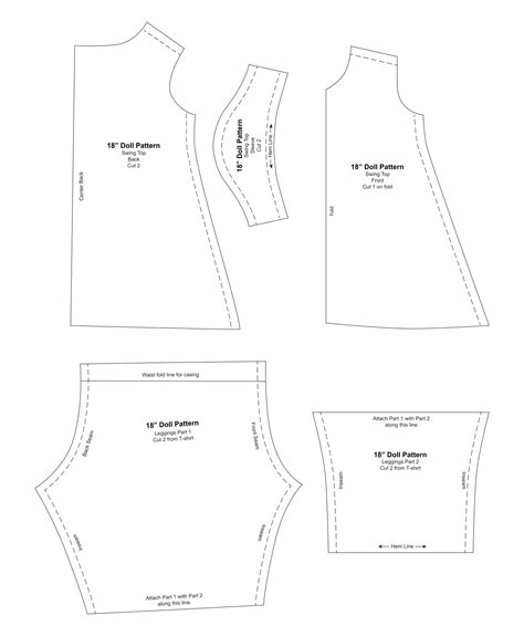 18 Inch Doll Clothes Patterns - 10 Free PDF Printables | Printablee