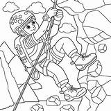 Rock Climbing Colouring Page  Free Book For Children sketch template