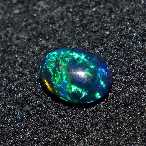 8x10 mm Natural Ethiopian Multi Fire Black Opal Oval Cabochon Gemstone B-86 | eBay