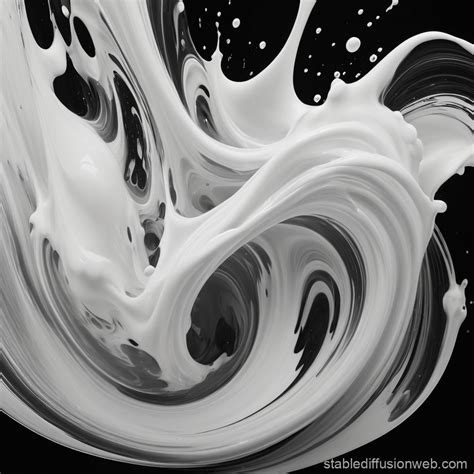 Black and White Fluids Movement Image | Stable Diffusion Online