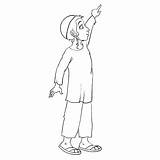 Sketch A Jewish Boy In Kippah And With Dogs Pulls His Hand Up  sketch template