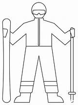 Skier coloring Page  ColouringPages sketch template