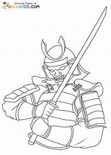Samurai Coloring Pages sketch template