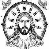 Jesus Christ Coloring Page · Creative Fabrica sketch template