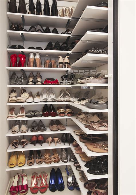 Pin by Spacious Planners on Portfolio | Residential | Closet shoe storage, Shoe rack closet ...