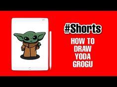 How To Draw Baby Yoda - Grogu - YouTube Yoda Drawing, Baby Drawing