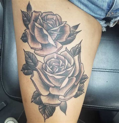 Discover 123+ black grey rose tattoo designs - POPPY